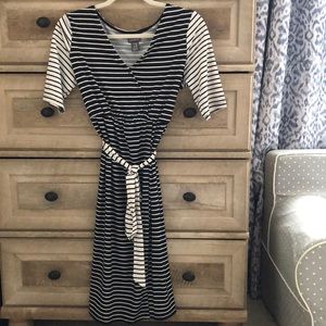 Stripe maternity dress